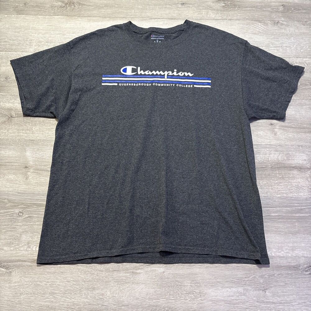 Queensborough Community College Champion XL T Shirt Gray Athletic Tee